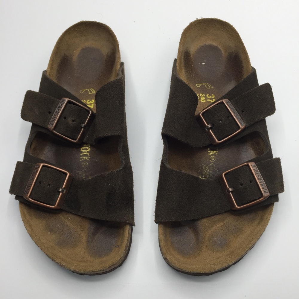 Birkenstock Arizona Double Strap Suede Sandals - Picture 2 of 7